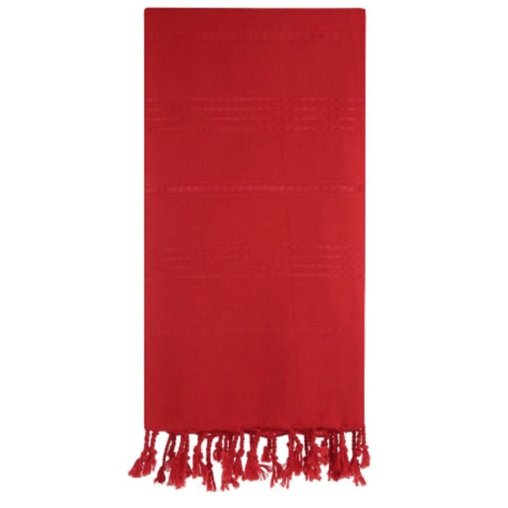4 Red Beach Bath Towels - 100% Turkish Cotton - Citizens of the Beach